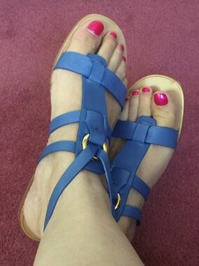 Salvatore Ferragamo Fiamma Sandals, Size 8.5